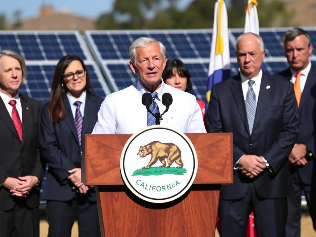 California Governor announcing state-level clean energy initiatives in response to federal policy changes California Governor announcing state-level clean energy initiatives in response to federal policy changes