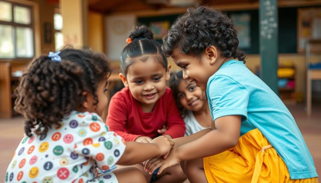 Children playing representing future generations affected by current policy decisions