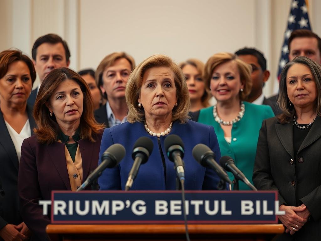 Democratic lawmakers discussing concerns about the bill's impact on student loan access