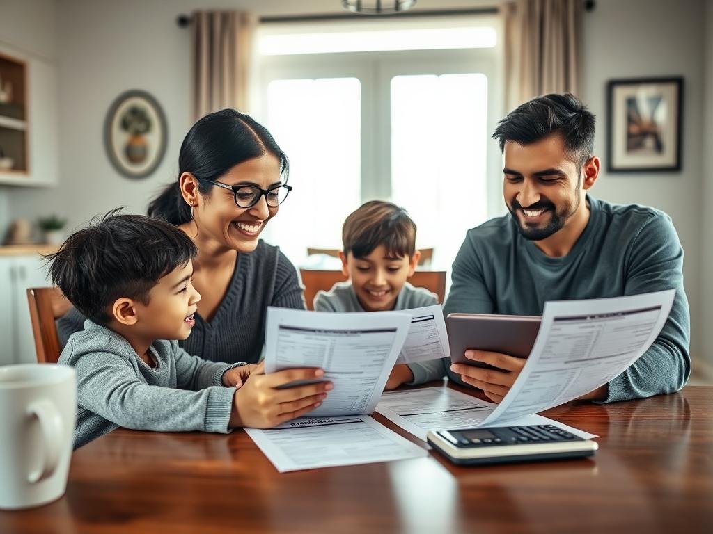 Florida family reviewing their tax savings under Trump tax simplification