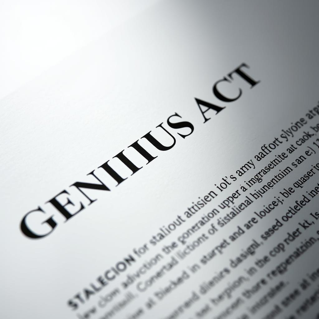 GENIUS Act document with stablecoin regulation text
