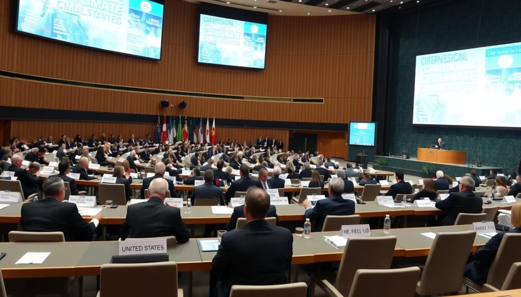 International climate conference with empty US delegation seats after Trump's withdrawal from Paris Agreement International climate conference with empty US delegation seats after Trump's withdrawal from Paris Agreement