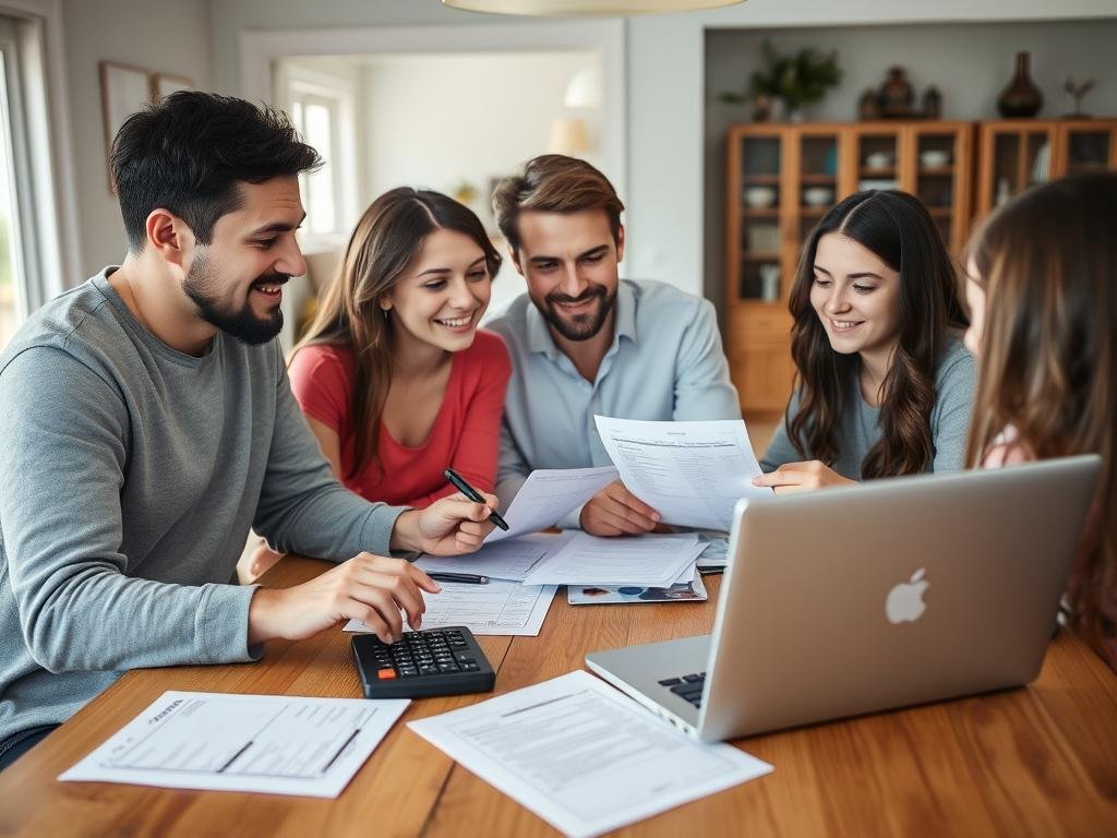 Middle-class family calculating Trump's Big Beautiful Bill Economic Impact on their finances