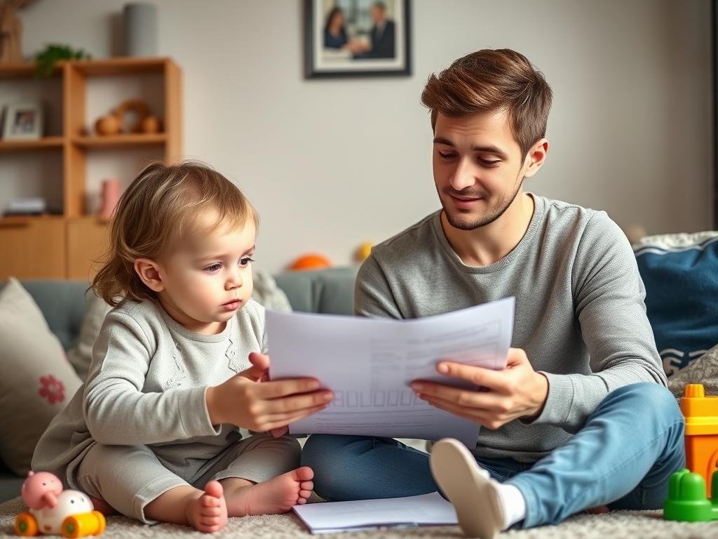 Parents discussing Trump accounts savings option for their child