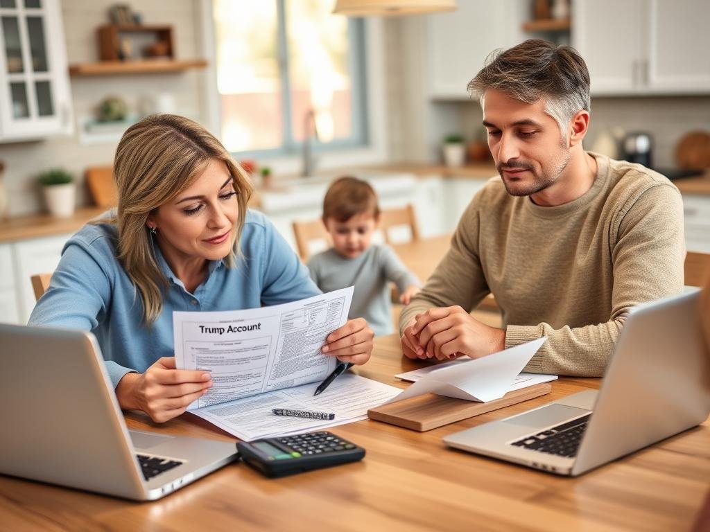 Parents planning for child's education with Trump Account information