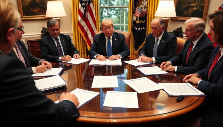 President Trump discussing the Big Beautiful Bill with congressional leaders