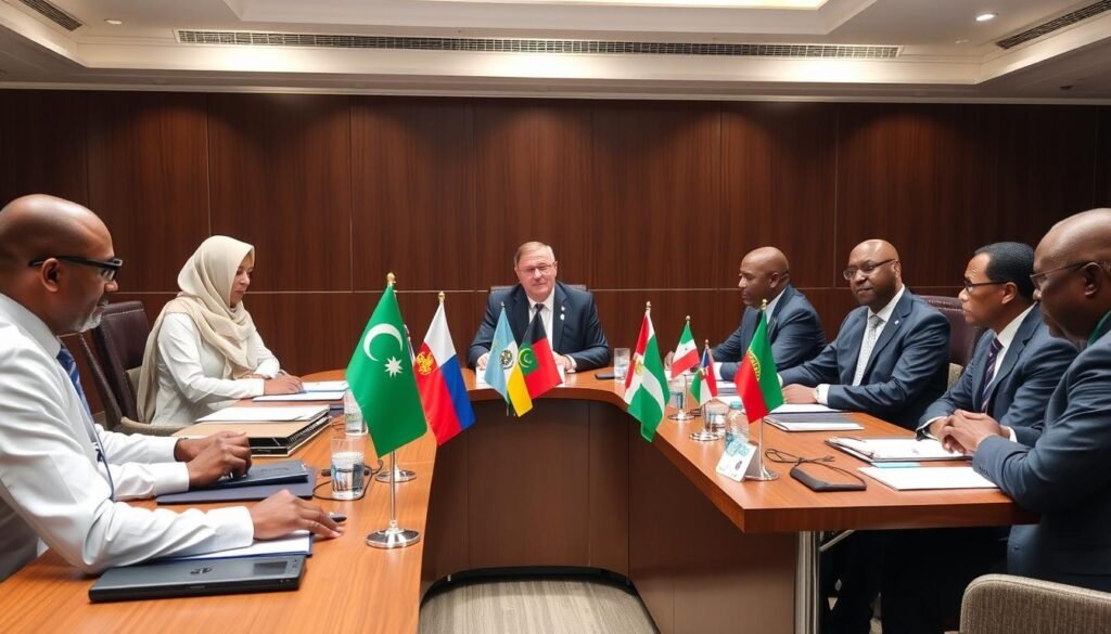 Representatives from allied nations discussing critical minerals cooperation