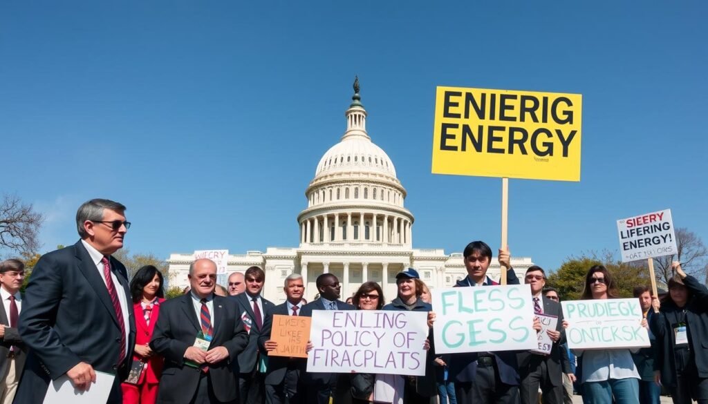 US Capitol building with energy industry representatives and environmental advocates US Capitol building with energy industry representatives and environmental advocates