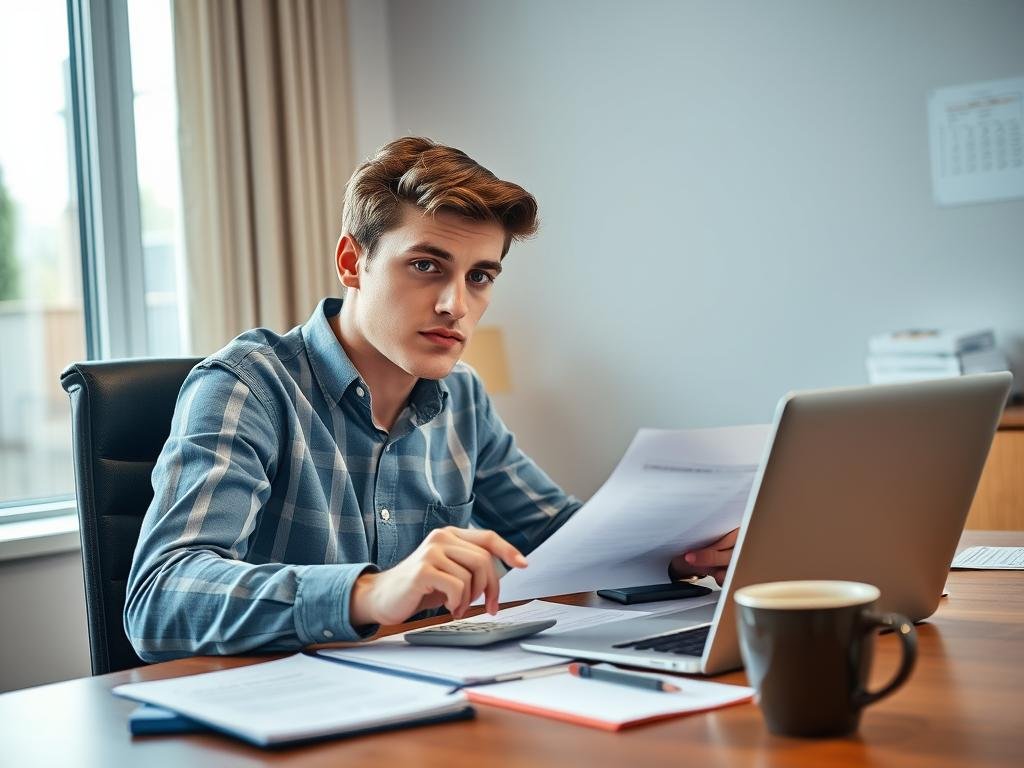 Young professional reviewing tax implications of Trump's Big Beautiful Bill