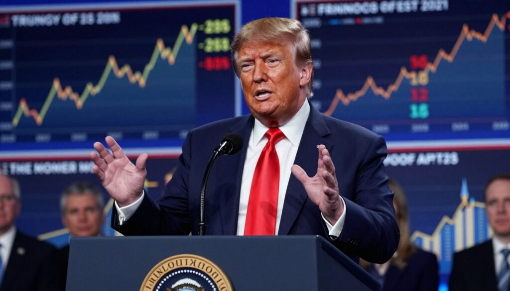 Donald Trump discussing economic policies that could impact gold prices