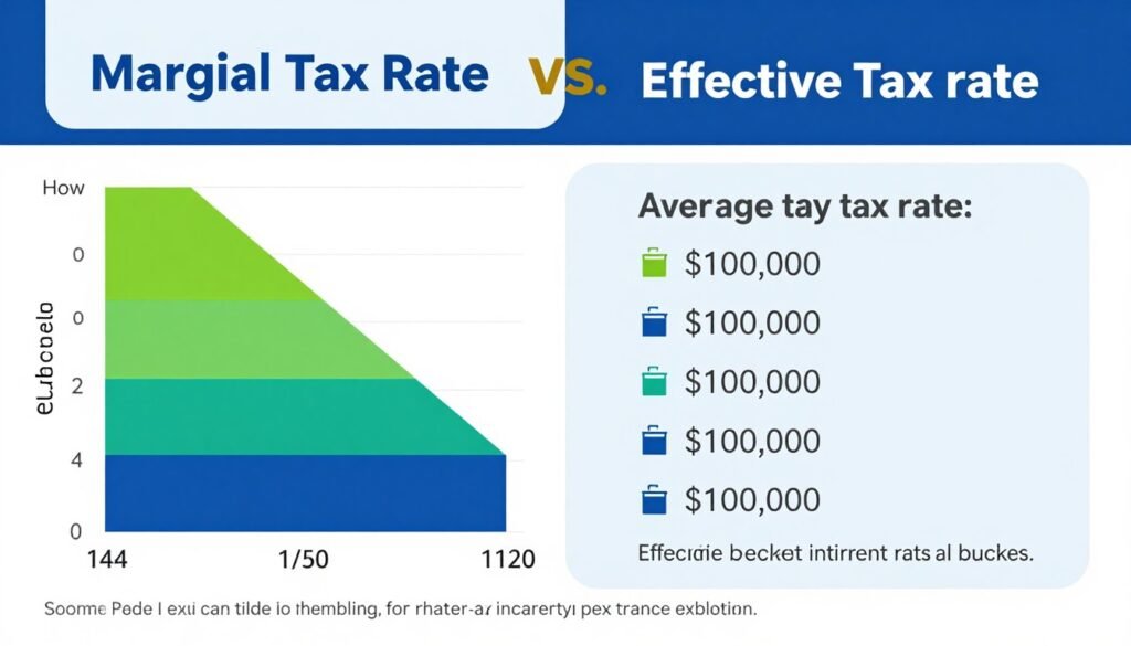 Illustration showing the difference between marginal and effective tax rates