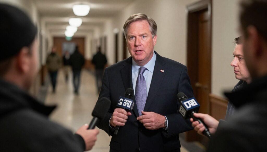 Senator Pete Ricketts speaking to reporters about the Minneapolis shooting