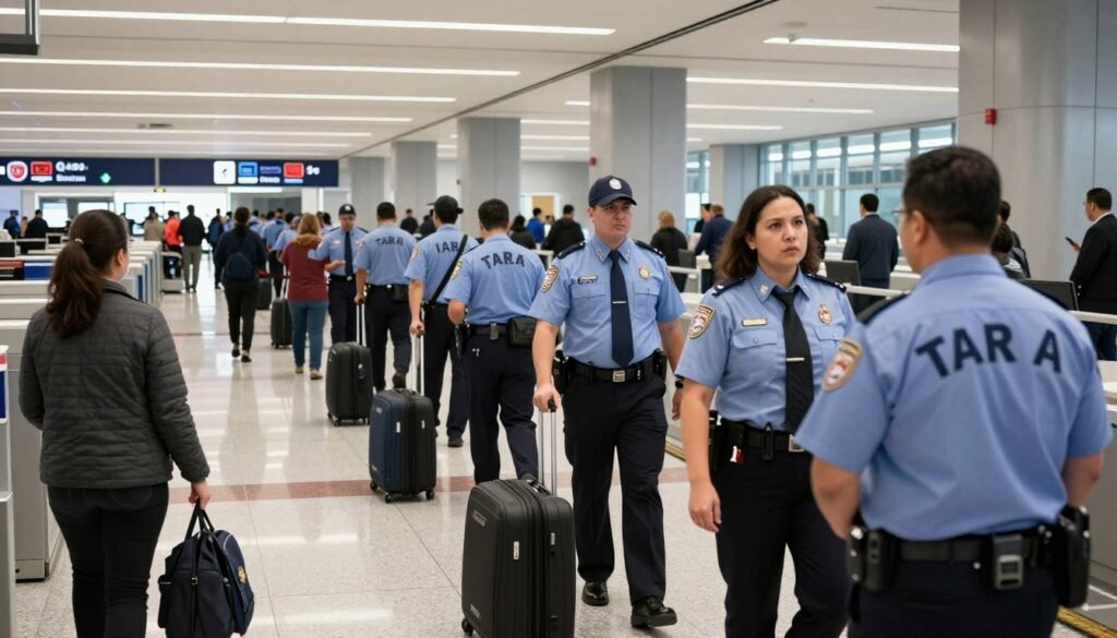 TSA security checkpoint during government shutdown impact