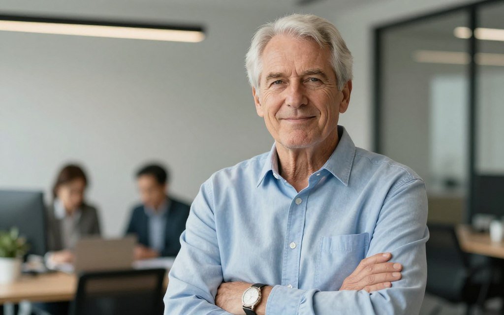 Aging baby boomer representing demographic shift affecting labor force participation