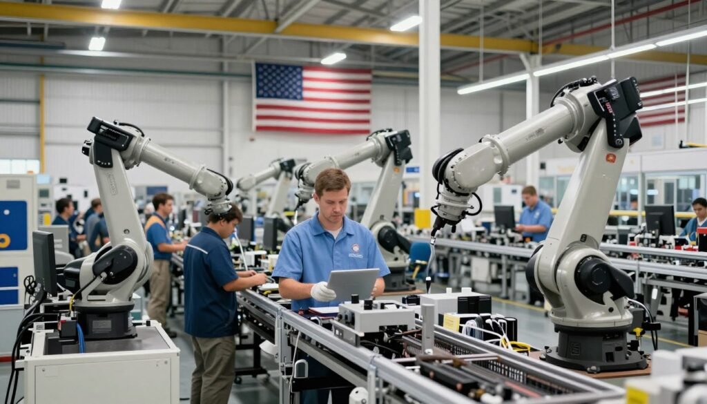 American manufacturing facility production line