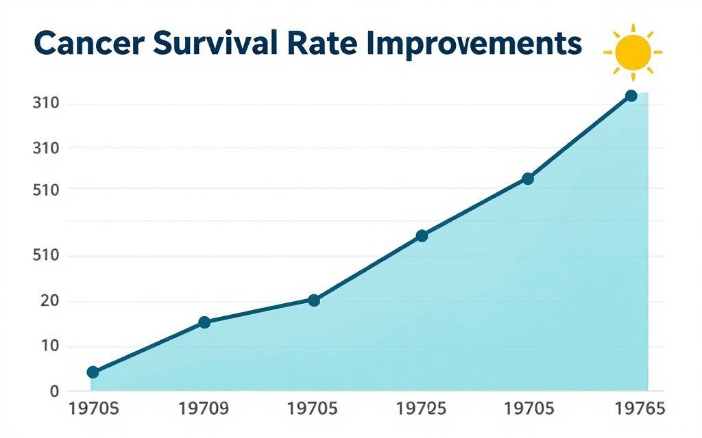 Cancer survival rates improvement over time
