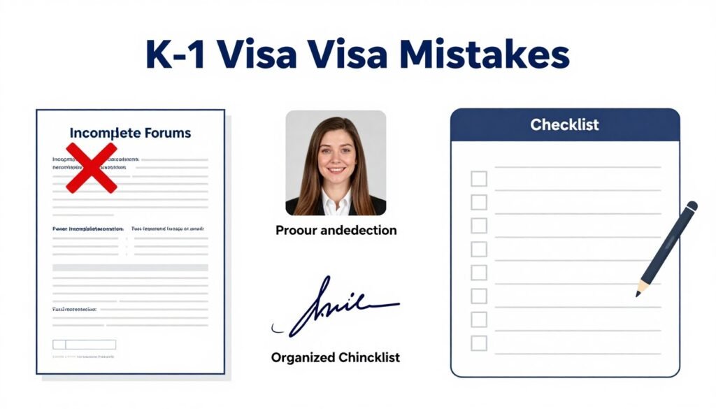 Common K-1 visa application mistakes to avoid illustration