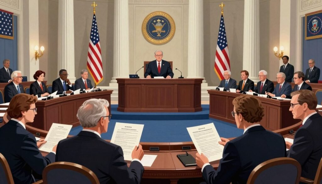 Congress debating federal tax policy legislation and reforms