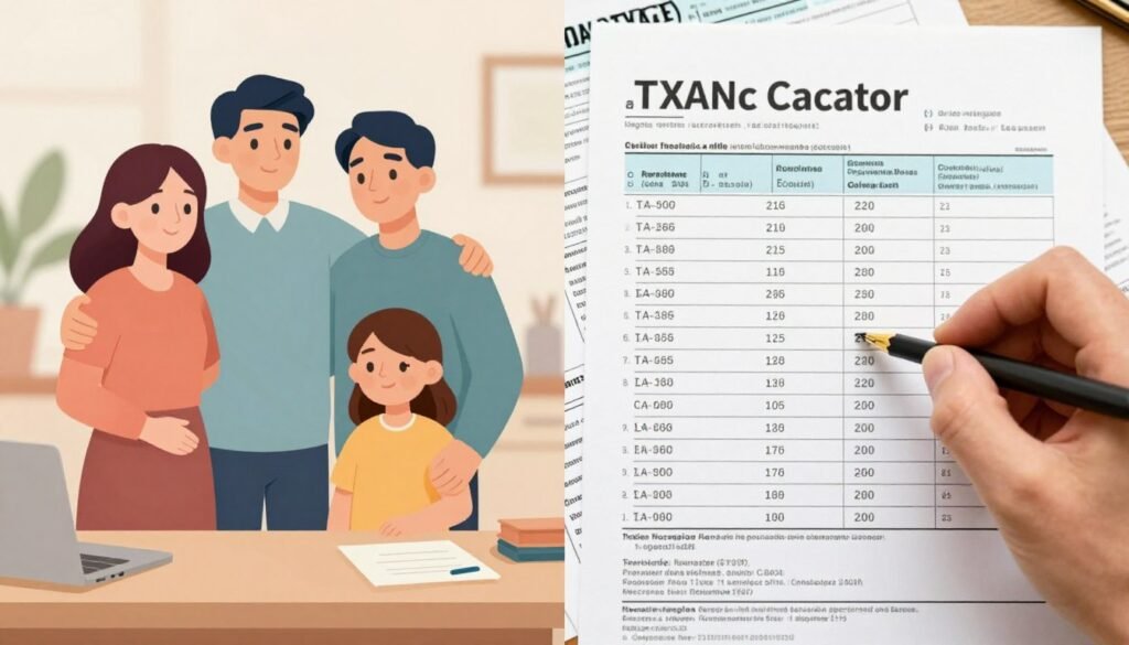 Family case study showing federal tax policy calculation example