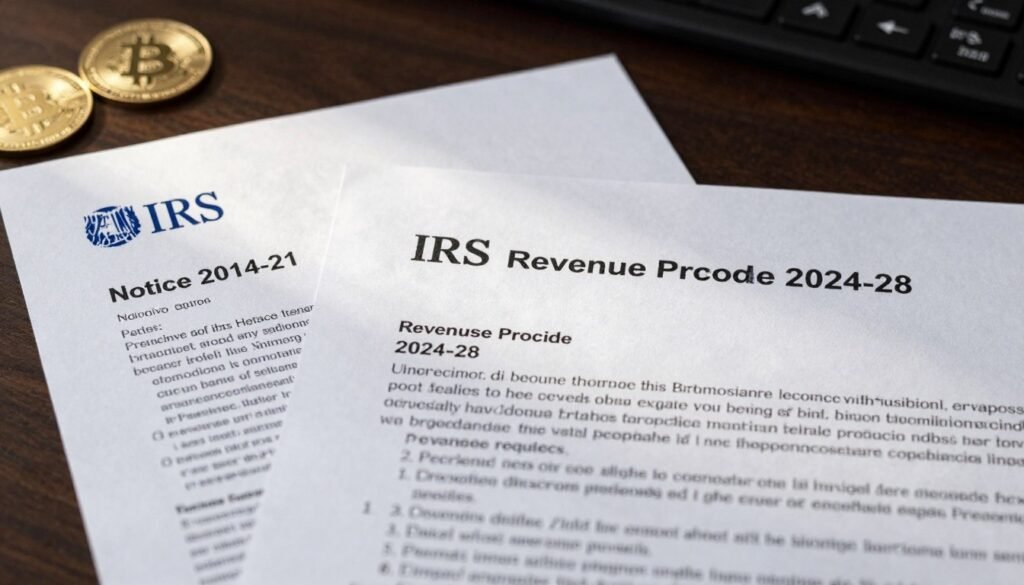 IRS cryptocurrency tax guidance documents and regulations