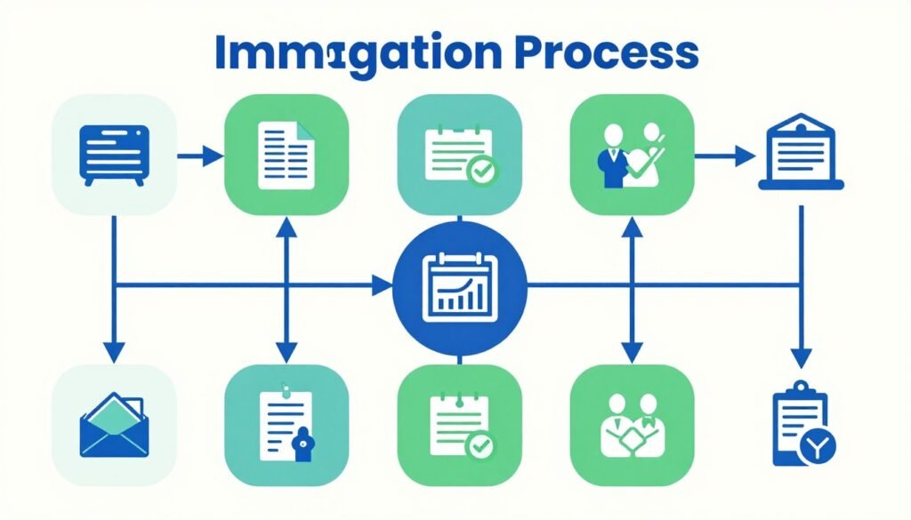 Immigration process flowchart for parents of U.S. citizens