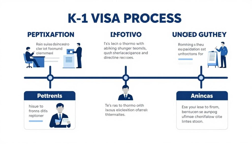 K-1 visa application process timeline diagram