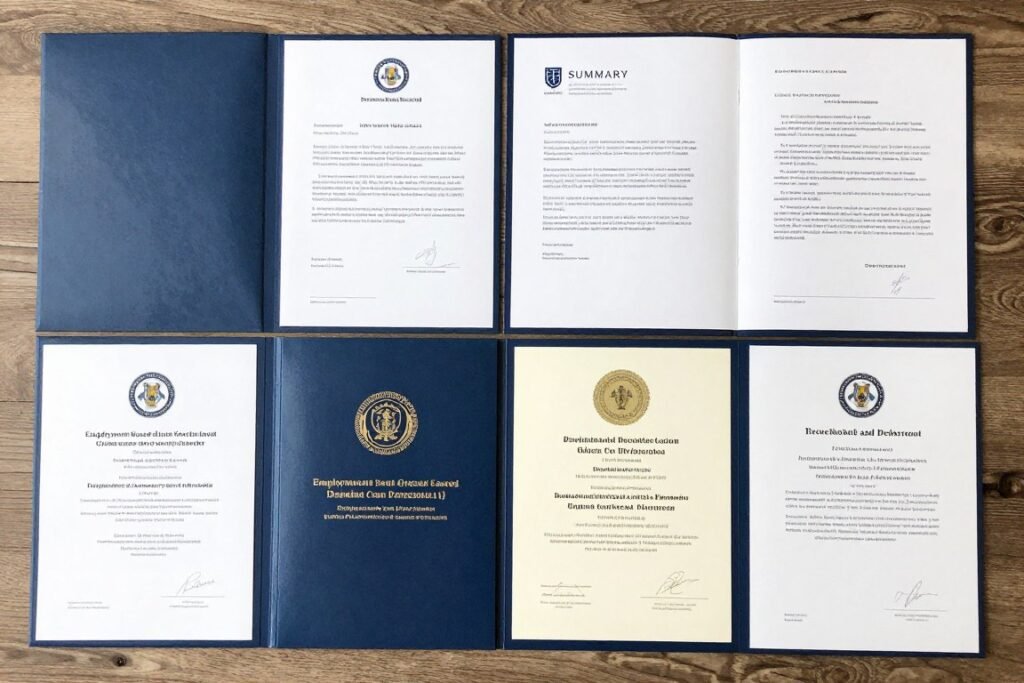 Organized immigration evidence package with documentation