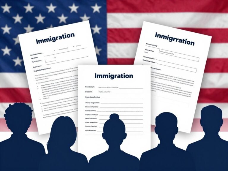 Refugee vs Asylum Status Differences illustrated with documents and people seeking protection