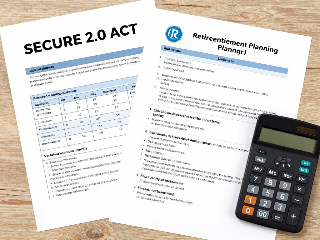 Retirement planning documents showing new SECURE Act provisions
