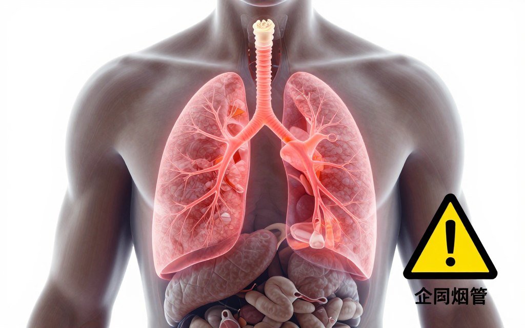 Smoking and cancer risk illustration