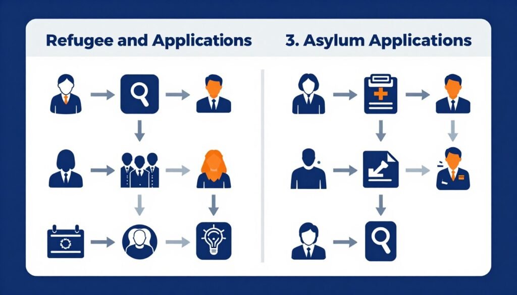 Step-by-step process for applying for refugee and asylum status