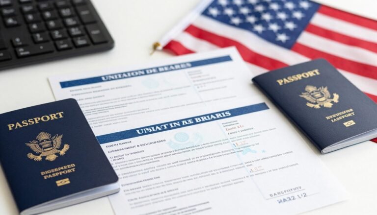 U.S. immigration policy 2026 official documents and American flag
