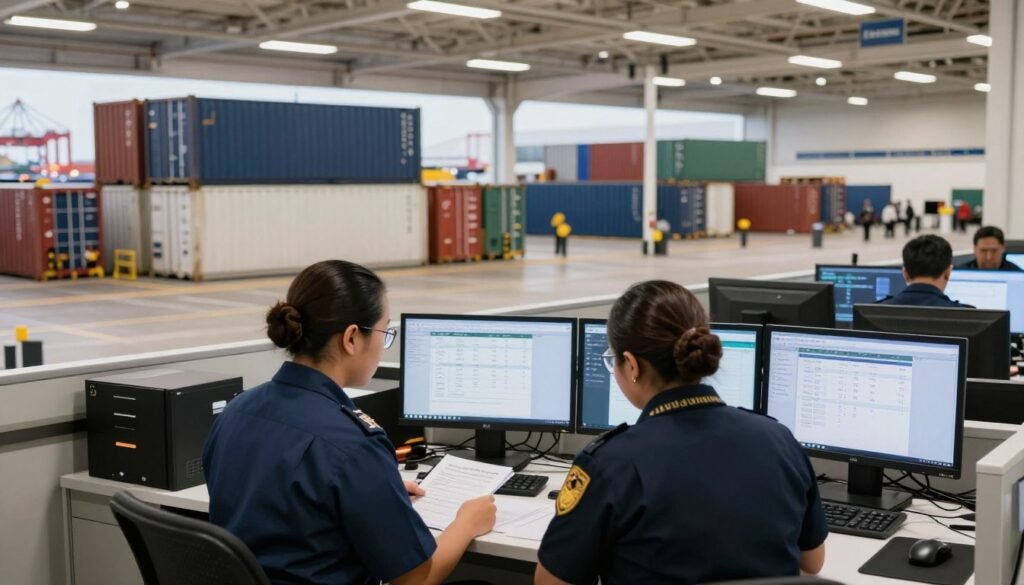 US customs and border protection processing imports