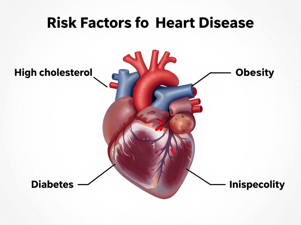 Visual representation of major heart disease risk factors in the USA