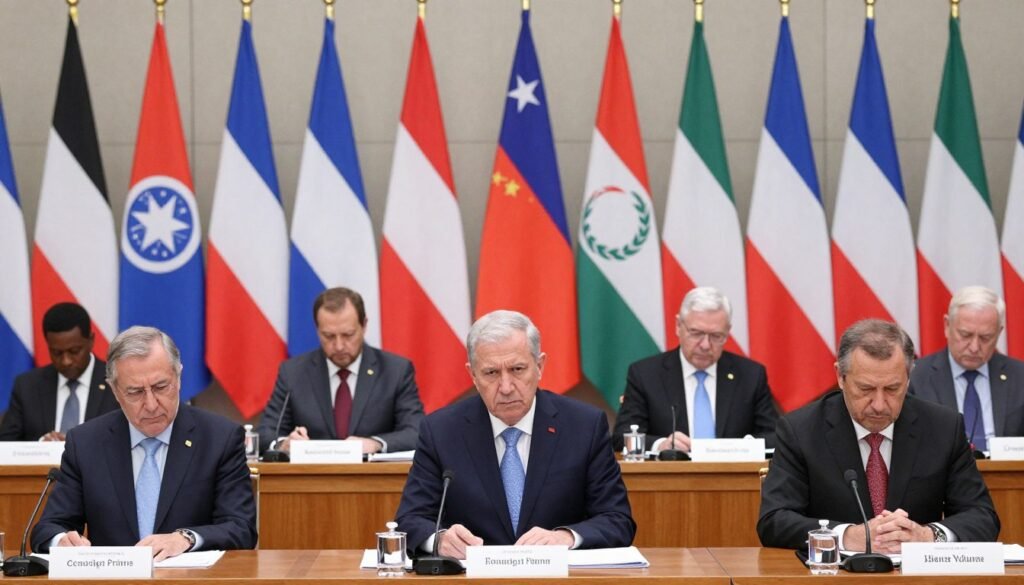 World leaders at international summit