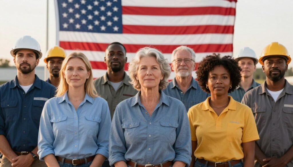 diverse American workforce representing future economic growth through balanced immigration policy