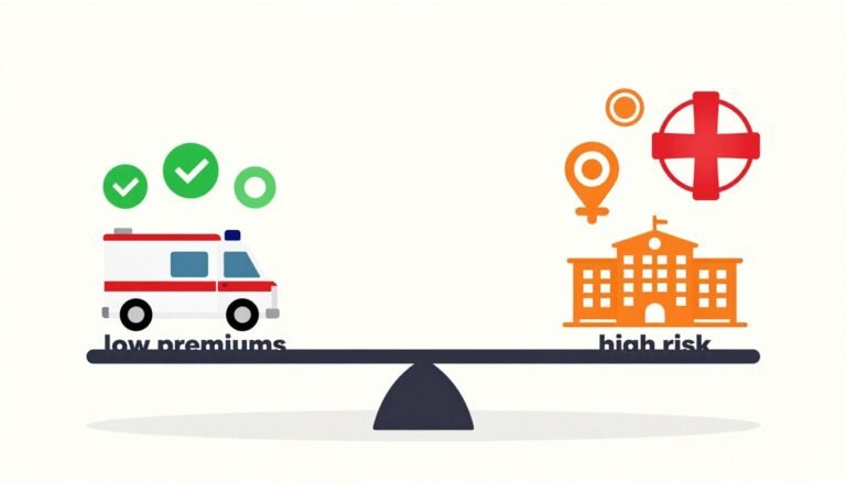 risk assessment for catastrophic health plans showing financial vulnerability analysis