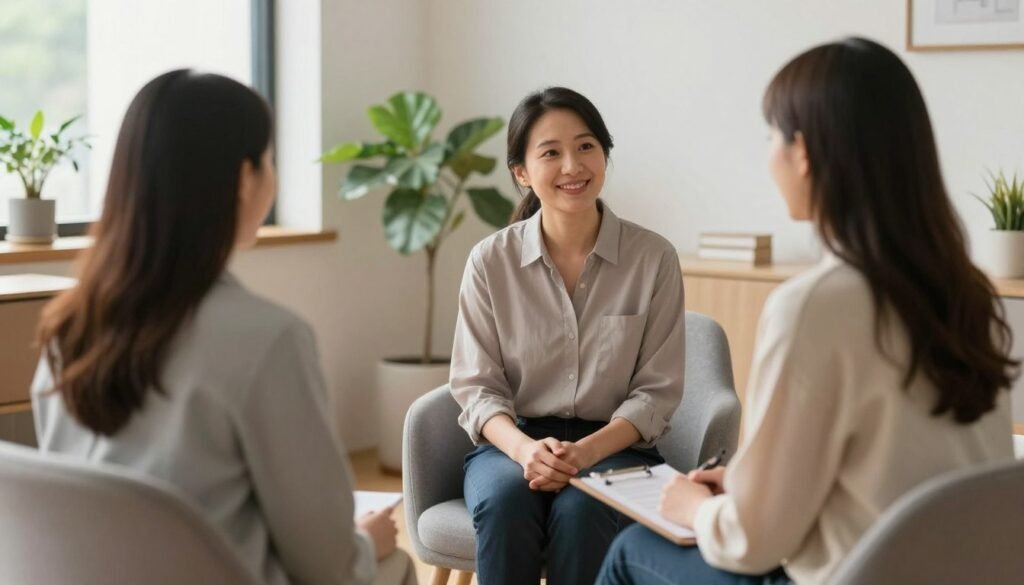 therapy session showing effective mental health treatment