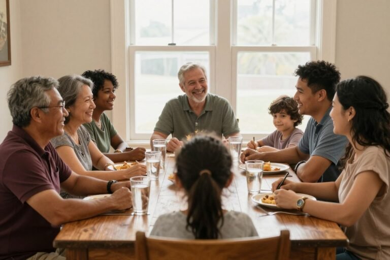 Family gathering representing family-based green card processing time 2026 requirements