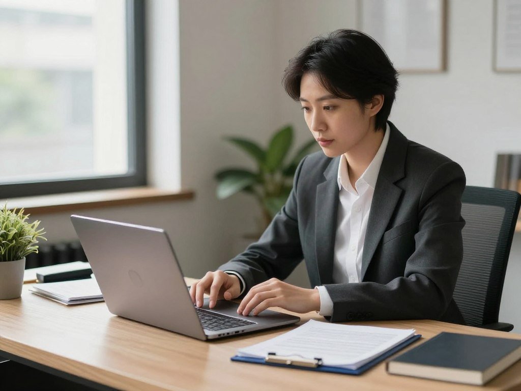 Independent consultant working from home office claiming business tax deductions