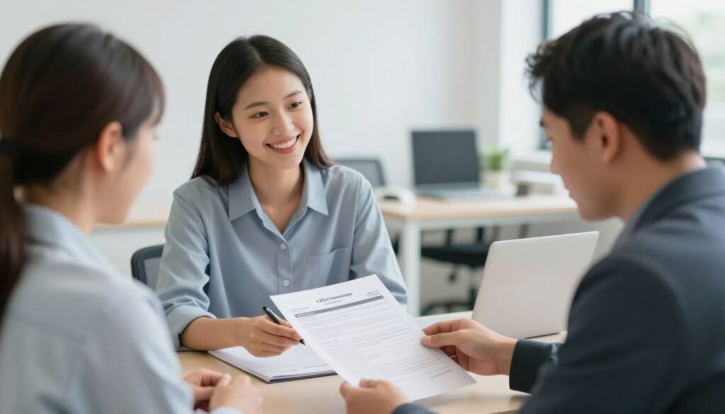 International student meeting with designated school official