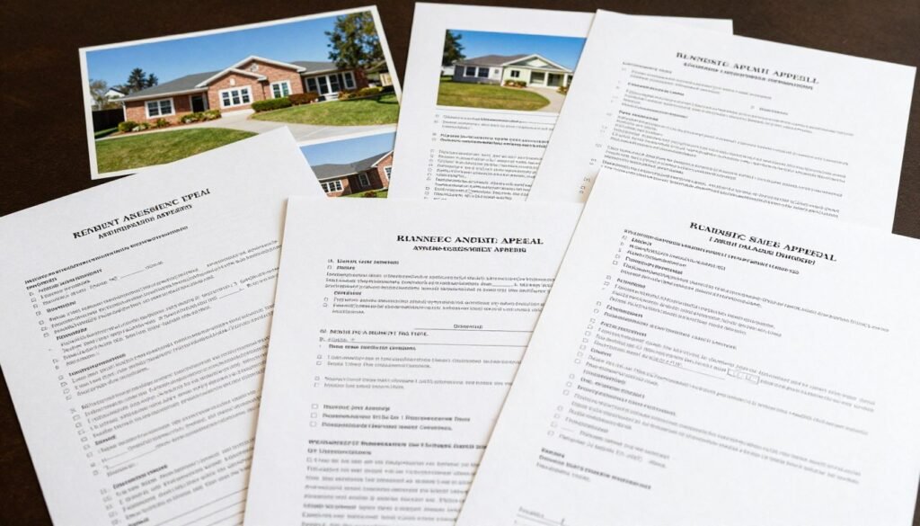 Property assessment appeal documents and comparative market analysis