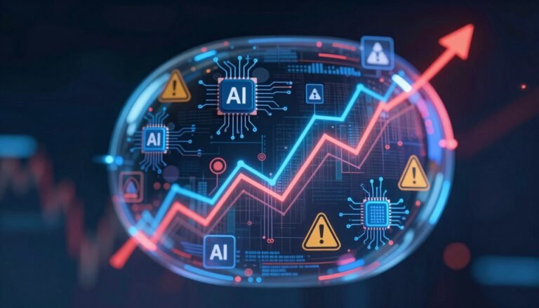 Tech Market Bubbles visualization showing stock market volatility and technology sector risks