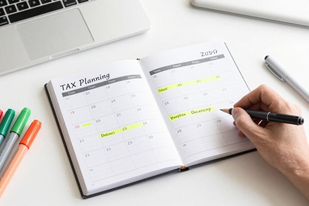 calendar planning tax deductions throughout the year