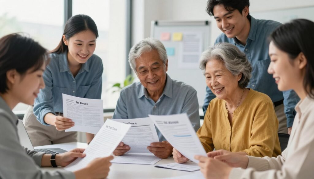 diverse group of people benefiting from tax-free income