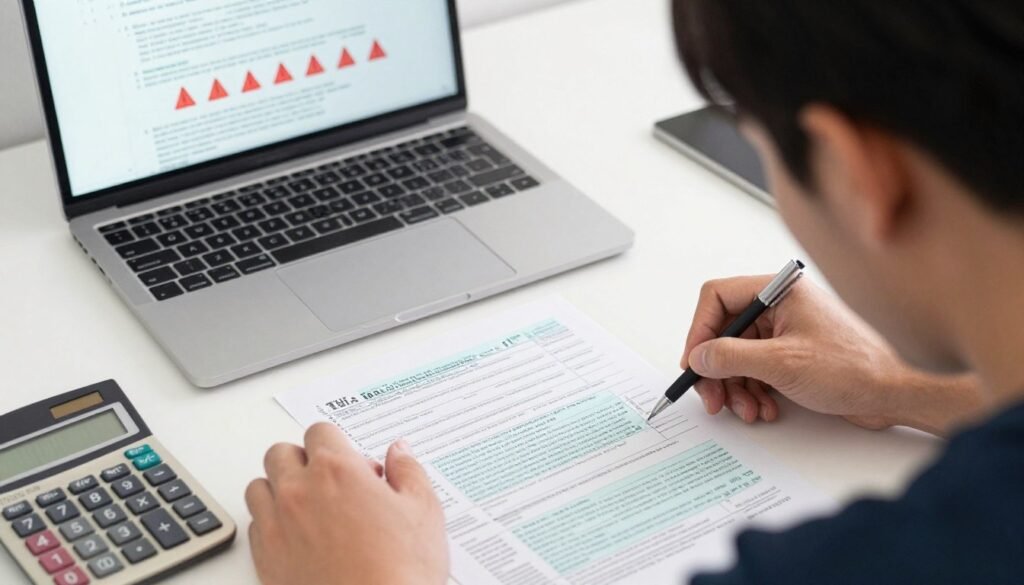 person making tax filing mistakes