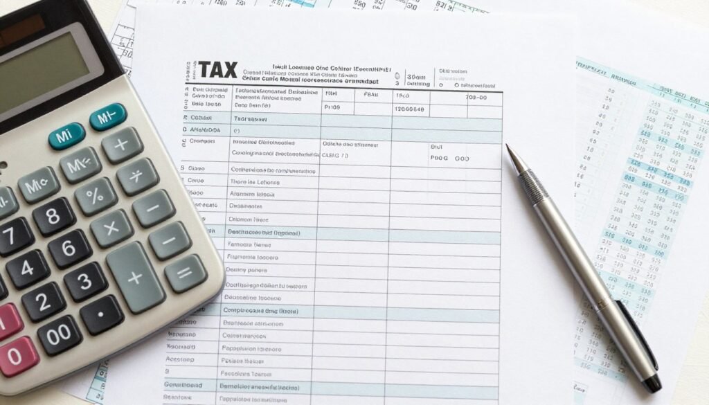 tax calculation example with forms and calculator