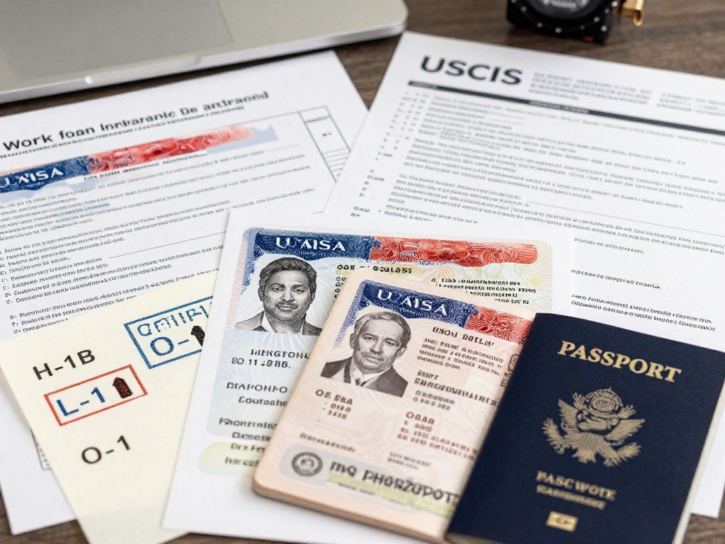 types of work visas USA documentation and stamps