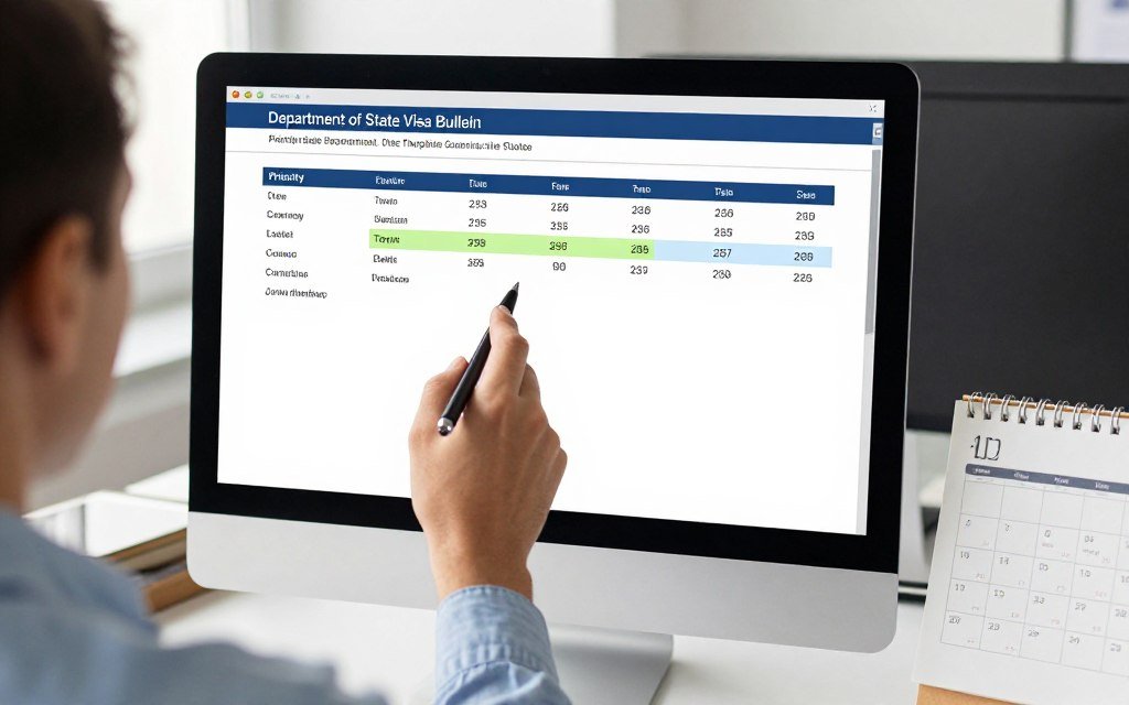 visa bulletin priority date chart showing current and advanced filing dates for strategic timing