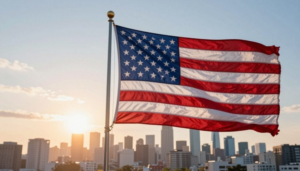 American economic future concept image